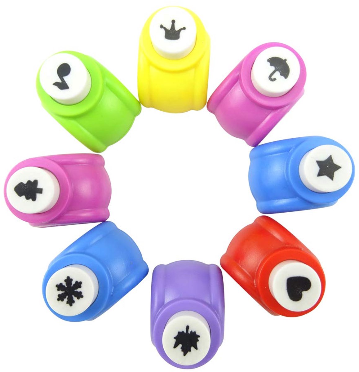 Creative Punch - interesting paper craft punch - shape punch - handmade hole punch - crafting - DIY handmade hole punch - for making greeting cards - artwork - Gift - 8-piece - for festival / Halloween / Christmas - Image 1