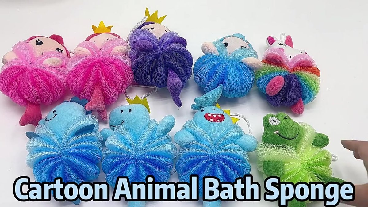 Shower Puff - 4 Pieces!! - Bath Sponge - Kids Bath Sponge - Relaxing Bath - Scrubbing Sponge - Soft Sponge - Shower Sponge - Bath Sponge - Massage Sponge - Scrubbing Sponge - Shower - Bath - Bath Sponge In Beautiful Colors - Massage Sponge - Shower Stick - Image 2