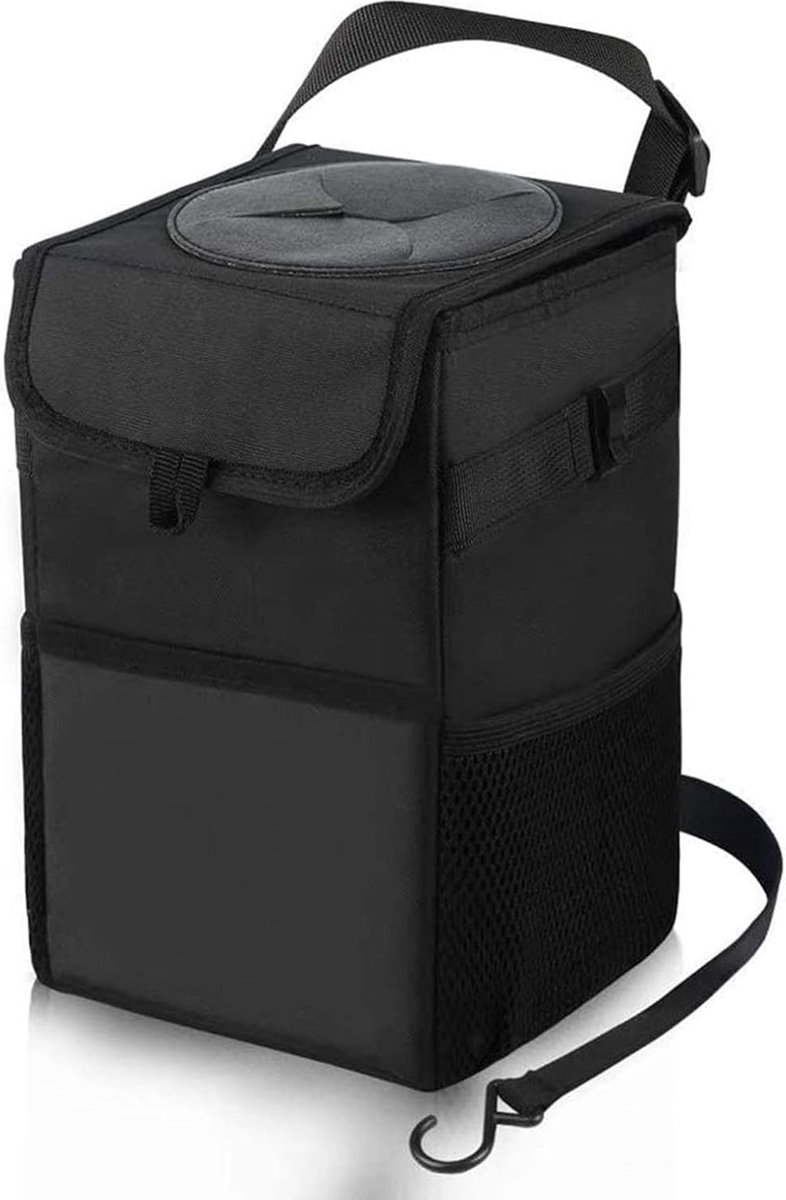 Car Trash Can - Car Seat Organizer - 6 L - Waterproof - Car Interior Accessories - Portable Vehicle Trash Can - Leak-Proof and Foldable Waste Bin - Extra Storage Bags - Car Storage - Trash Can - Trash Can Organizer - Travel Goods - Black - Image 1