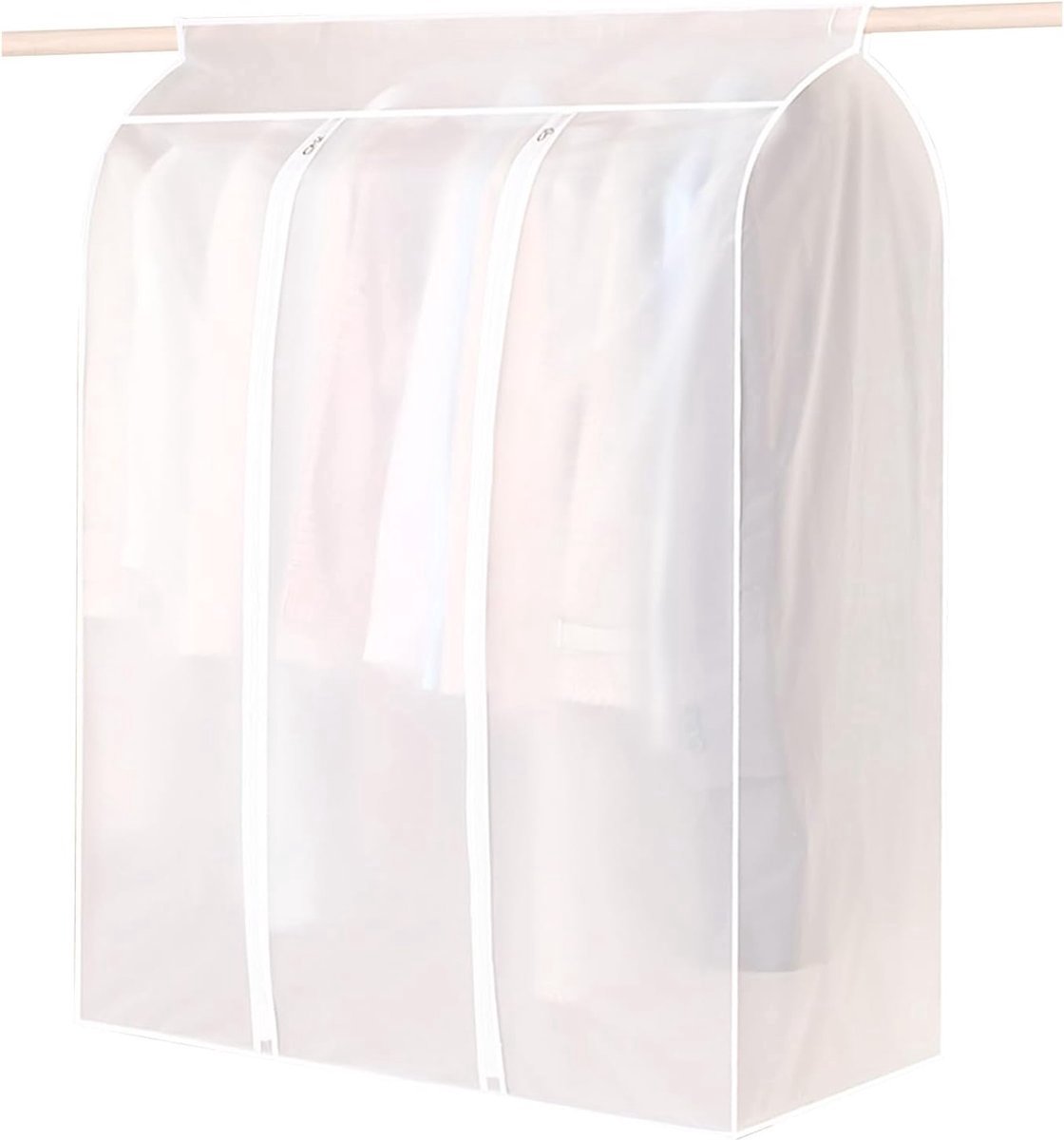 Garment Cover - Storage Bag - 90x100x50cm - Garment Bags with Zipper - Breathable & Dustproof - Transparent Window - Three-dimensional Dust Cover - Clothing Protective Bags - Wider, Sleeker, Moisture, Waterproof - Storage Bags for Clothing - Dresses/ Coat - Image 1