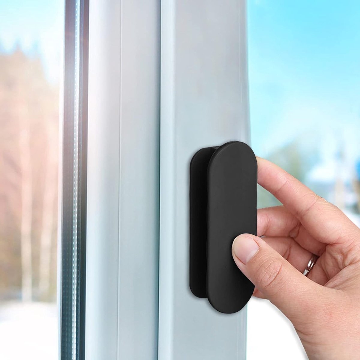 Sliding Door Handle - 4 Pieces - Cabinet Handles - Furniture Handles - Drawer Handles - Door Handles - Cabinet Handles - Furniture Handle - Kitchen Handle - Furniture Hardware - Self-Adhesive - No Drilling Required - Handle for Wardrobe - For Kitchen/Slid - Image 2
