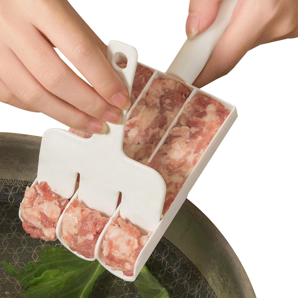 Meatball Maker - High-Quality Non-Stick Meatball Maker - Small Meatball Maker - Meatball Tongs - Meatball Maker - Time-Saving - Kitchen Utensils - Cooking Supplies - effortlessly 3 perfect meatballs at once - Image 1