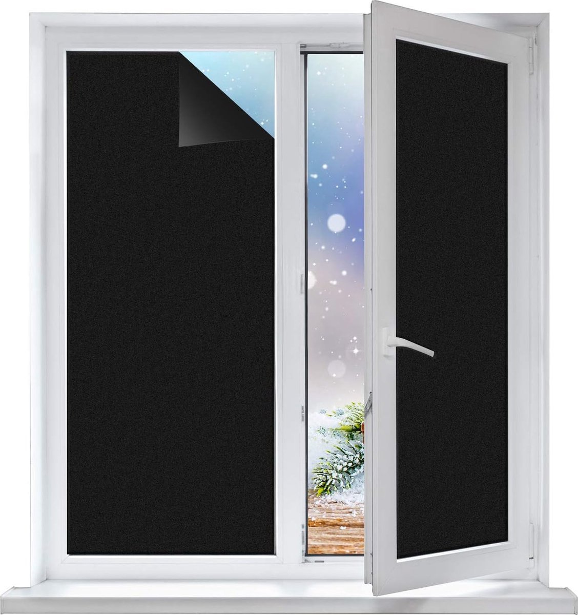 Blackout Window Film - Office/ Home/ Bathroom/ Bedroom/ Kitchen Blackout Window Film - Blackout Window Sticker - Opaque Glass Sticker - Heat Insulation, Sunscreen, Anti-UV, Decorative Window Sticker - 45x100cm - With scraper - Image 4