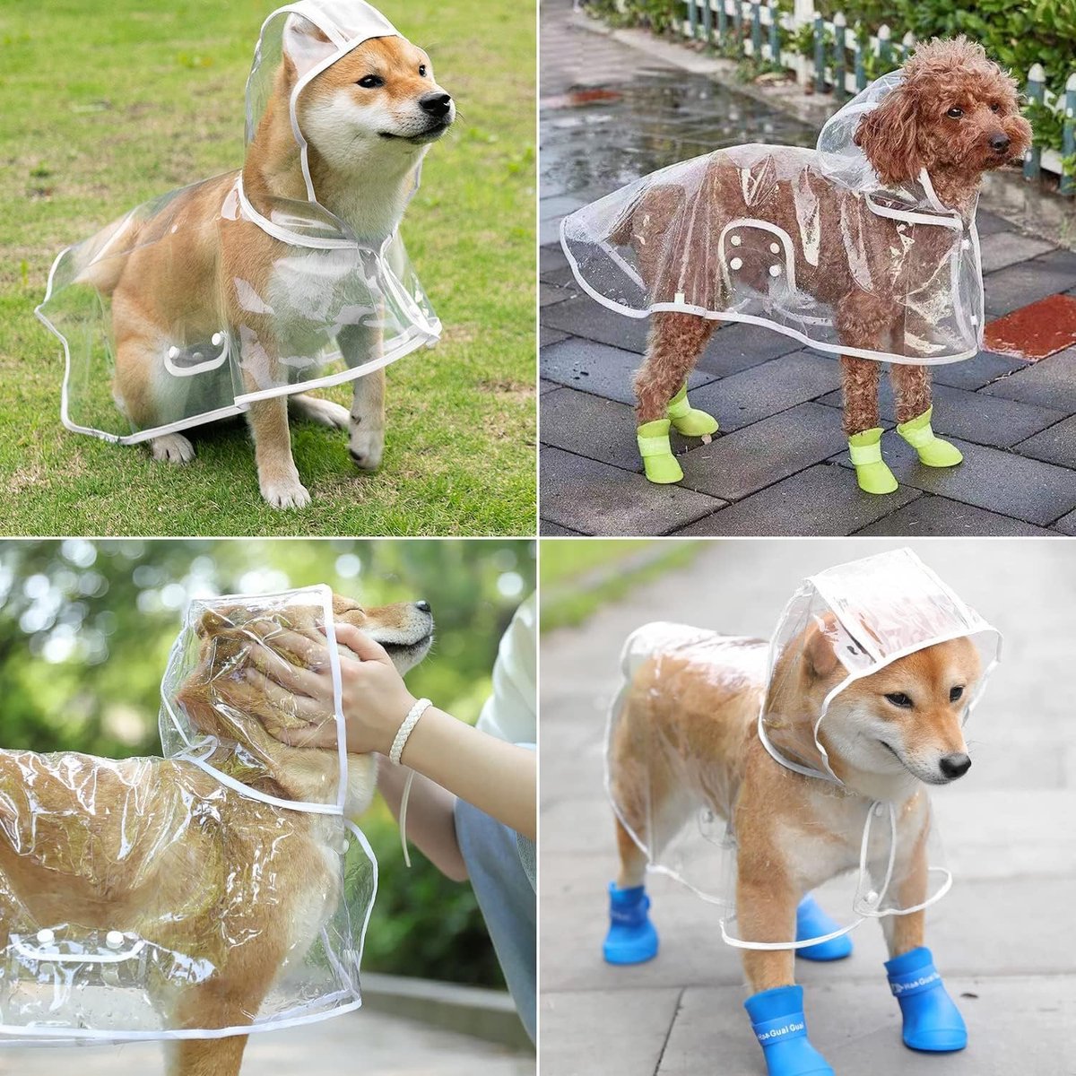 Dog Raincoat - Dog Raincoat - Dog Raincoat with Hood - Waterproof Raincoat - Comprehensive Protection - Bite-Resistant Pet Rain Poncho - For Small to Medium Dogs - Size XL - 1 Piece - Image 3