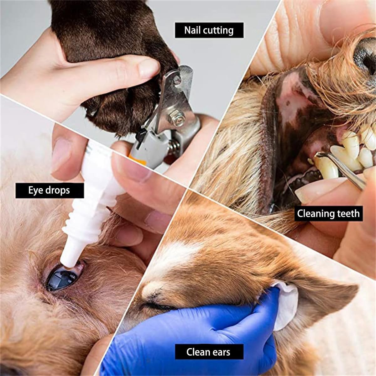 Cat, Dog Hanging Bag - 11-Piece Pet Grooming Hammock - For Easy Nail Trimming - Size S - Pet Hammock - Pet Grooming - Pet Care Hammock - Pet Nail Trimming Harness - 57x44.5 Cm - Blue - Image 5