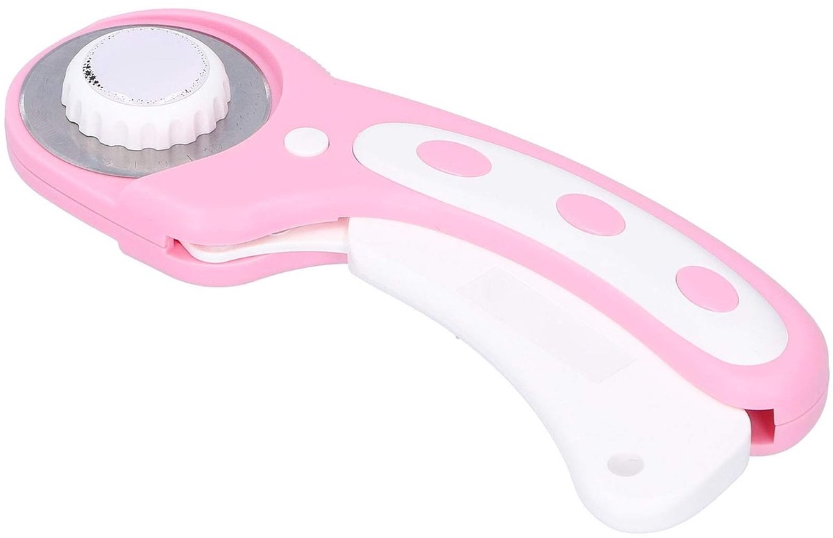 Professional Rotary Cutter - Luxury High Quality Tailor's Scissors - Fabric Scissors - Leather Cutter - Cutter - Fabric Cutter - Rotary Blade - for cutting fabric / leather / plastic / paper - fabric pink - Image 1