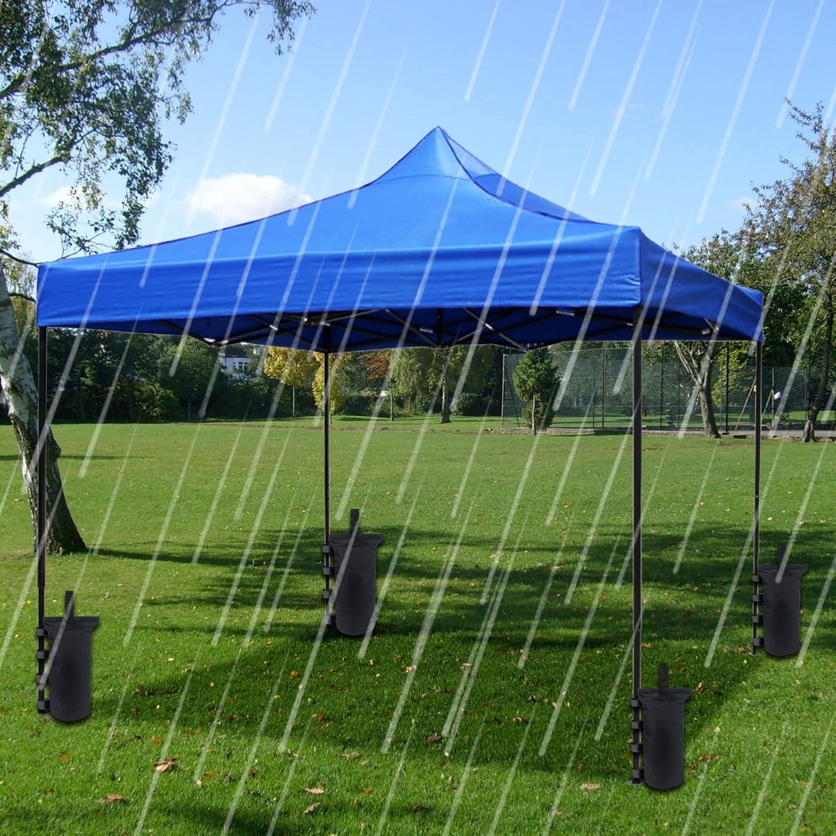Weights for Pavilion - Waterproof Sandbags for Tent - 4 Pieces - Stand Protection Set - Weight Bag - Sandbags - Thickened Sandbag - Sandbags for Tent - Weight Bags - Party Tent - Weighted Base - ø15cm - Awning/Tent - Windproof - Thick - Image 5