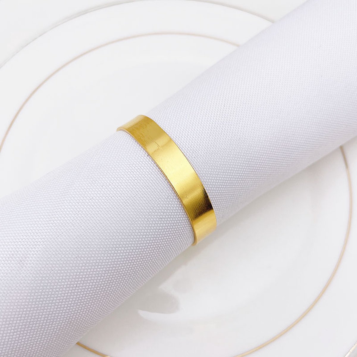 12 pieces gold metal napkin rings - elegant napkin ring - Christmas napkin rings - boho round gold napkin ring for weddings - party dinner - anniversary table decoration - Image 5