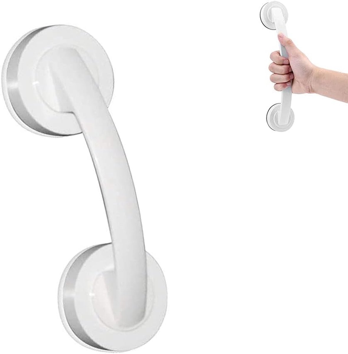 Small Handle with Suction Cup - Handle with Suction Cup - No Drilling Required Shower Support - Bathroom Wall Grab Bar - Suitable for Shower and Toilet - Safety Handle - Moisture Resistant - Handle for the Elderly and Children - Image 1
