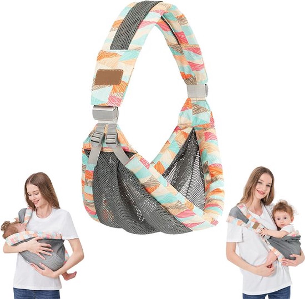 Baby Carrier - Ergonomic Baby Carrier - Front Carrier - Baby From Birth To 3 Years - Hip Carrier - Baby Carrier - Baby Carrier - Baby and Toddler Hip Seat - Comfortable & Fast - Breathable - Adjustable - For Front, Hip and Back - Colorful - Image 1