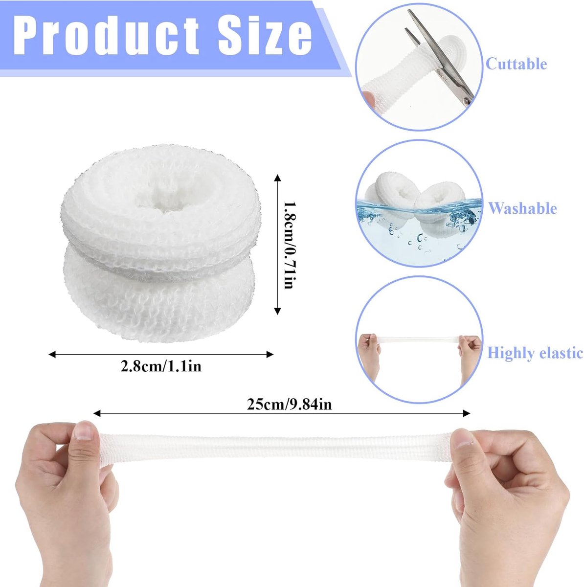 Finger condom - Finger buddy - Long finger bandage - Finger protectors - Engraved anti-cut finger pads - cut finger pads - Finger protection for injuries - Can be used in the kitchen, at work - 30 Pieces - white - Image 4