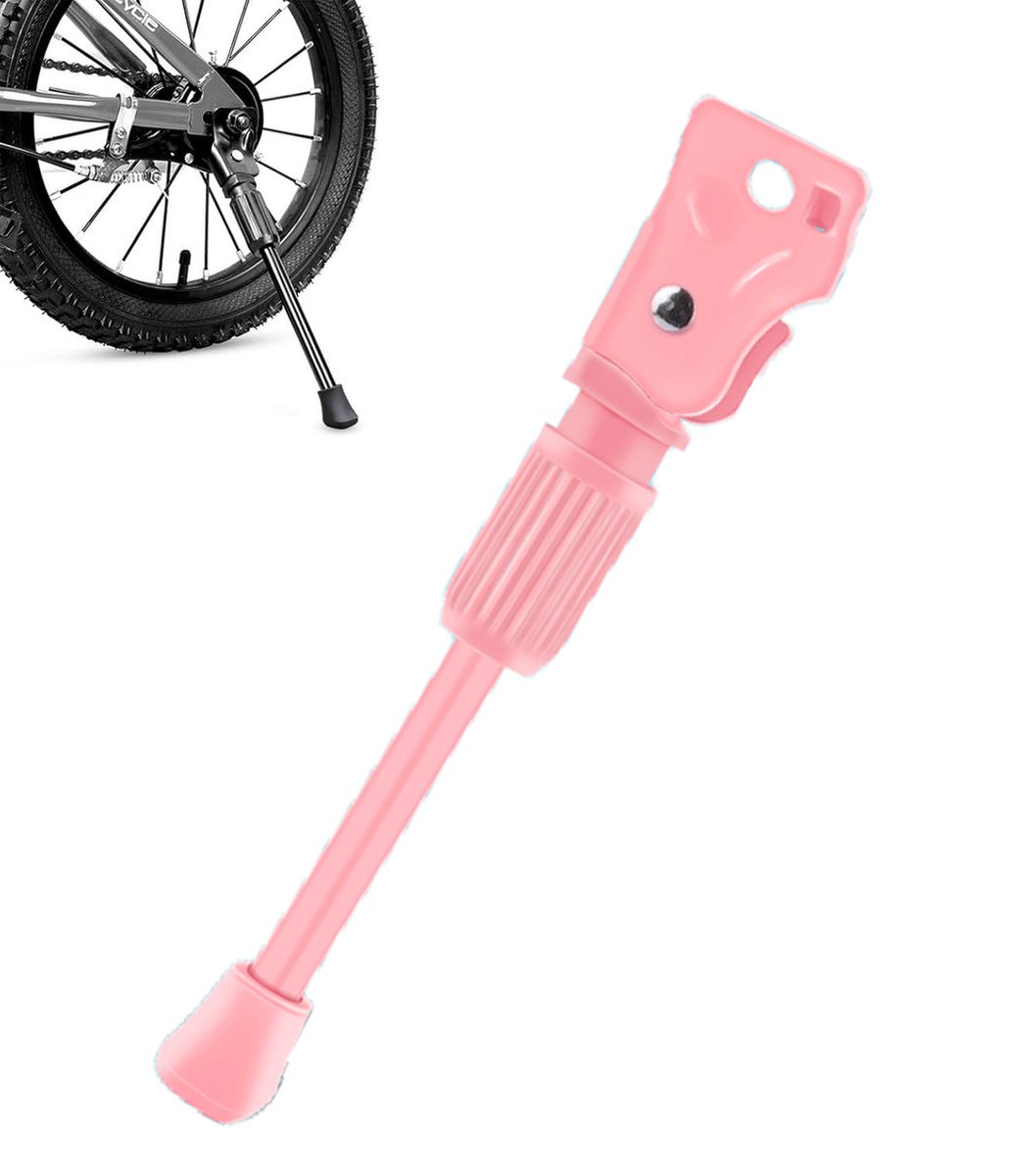 18 Inch - Bicycle Stand for Children's Bikes - MTB Kickstand - Single Bicycle Stand - Bicycle Accessories for Children - Bicycle Stand - Side Stand for Bicycles - Bicycle, E-Bike, City Bike & Mountain Bike - Pink - Easy to Install - Image 1