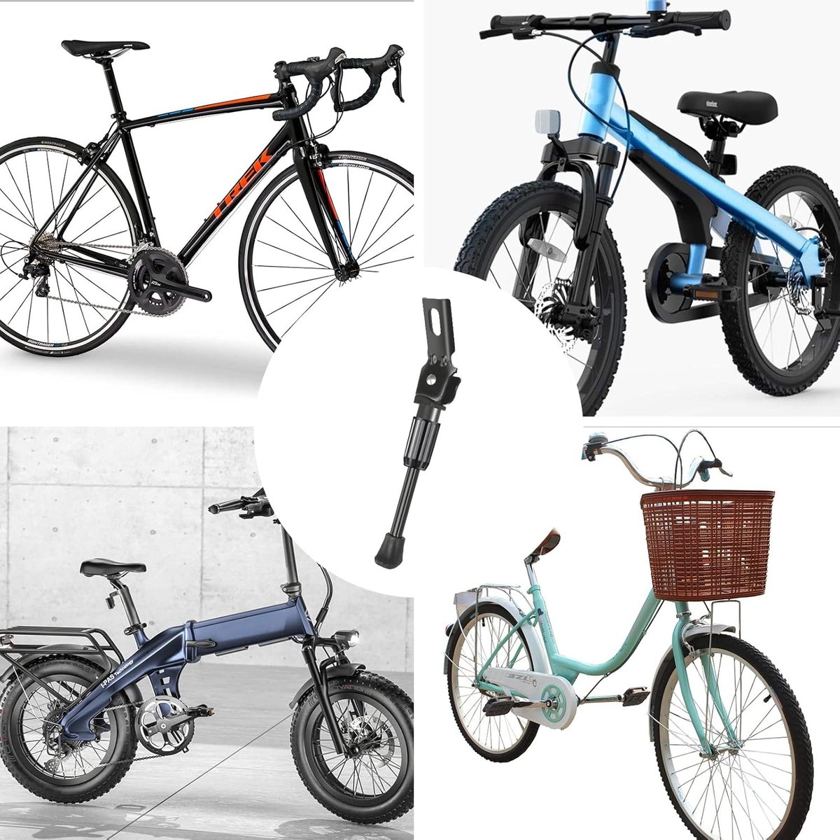 18 Inch - Bicycle Stand for Children's Bikes - MTB Kickstand - Single Bicycle Stand - Bicycle Accessories for Children - Bicycle Stand - Side Stand for Bicycles - Bicycle, E-Bike, City Bike & Mountain Bike - Pink - Easy to Install - Image 3