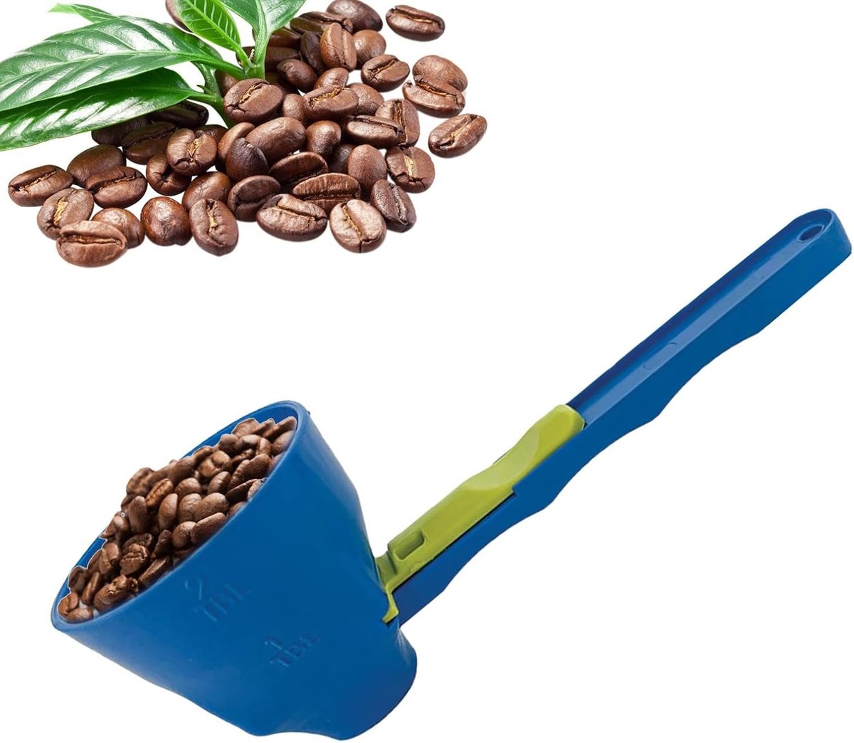 Measuring Spoon - Measuring Spoons - Measuring Spoons - Coffee Measuring Spoon - Coffee- Measuring Spoon - Coffee Scoop - Plastic - Blue - For Precise Weighing and Measuring - Image 1