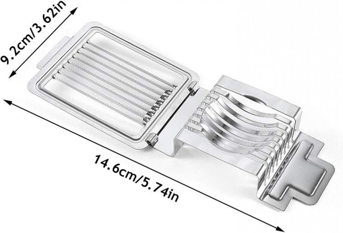 Egg Slicer - Multifunctional Egg Slicer - Stainless Steel - Mushroom Slicer - Dishwasher Safe - Slicer - Dicer - Kitchen Cutter - Hanging Holes - Anti-Slip - Gift Idea - Image 5