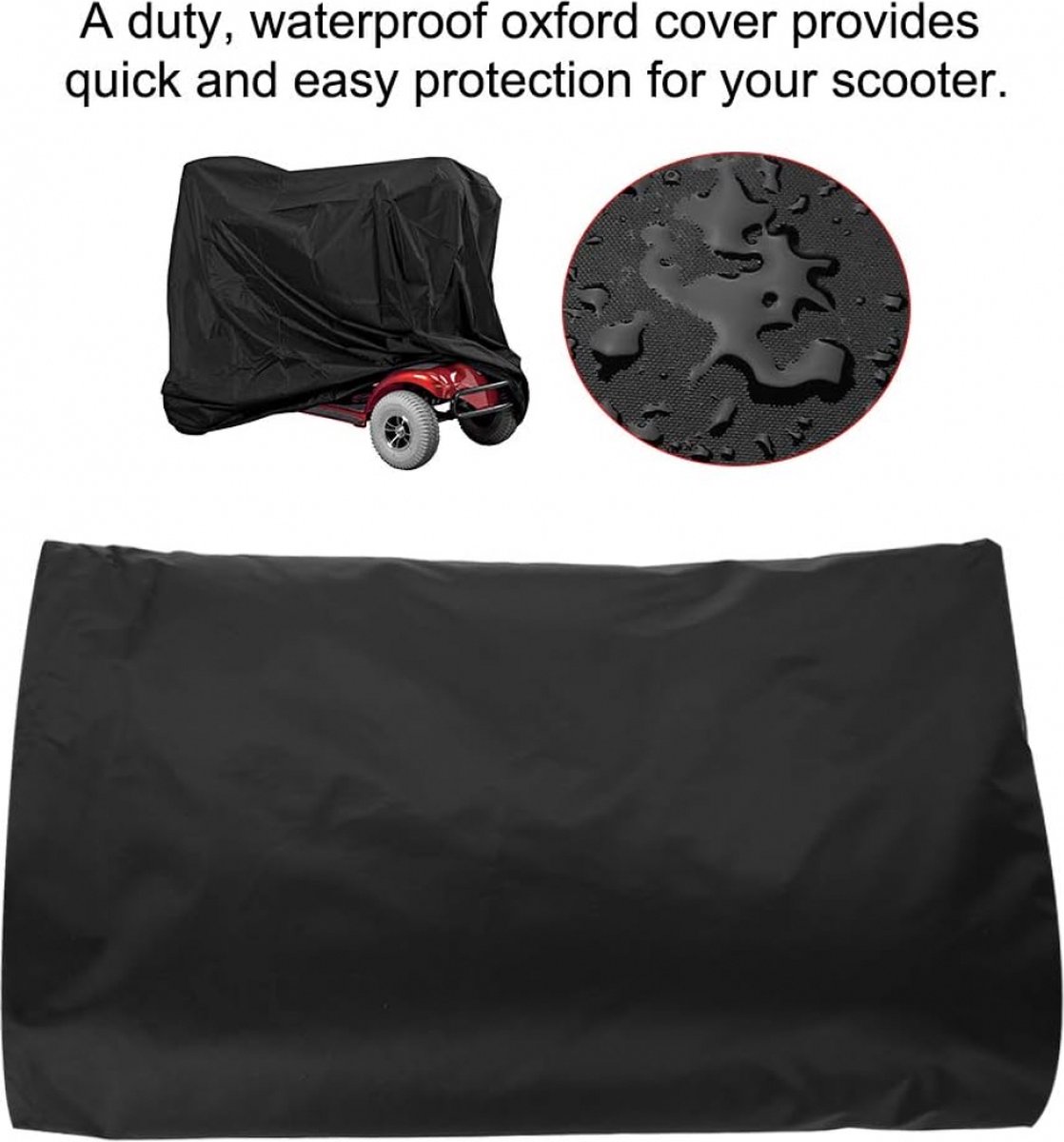 Mobility Scooter Protective Cover - Cover for Mobility Scooter - Mobility Scooter Cover - With Storage Bag - 140 x 66 x 91 cm - Protective Cover - Rain Cover - Cover - For Mobility - Scooter - Waterproof - Protects Against Dust - Dirt - Snow - Sunlight - - Image 5