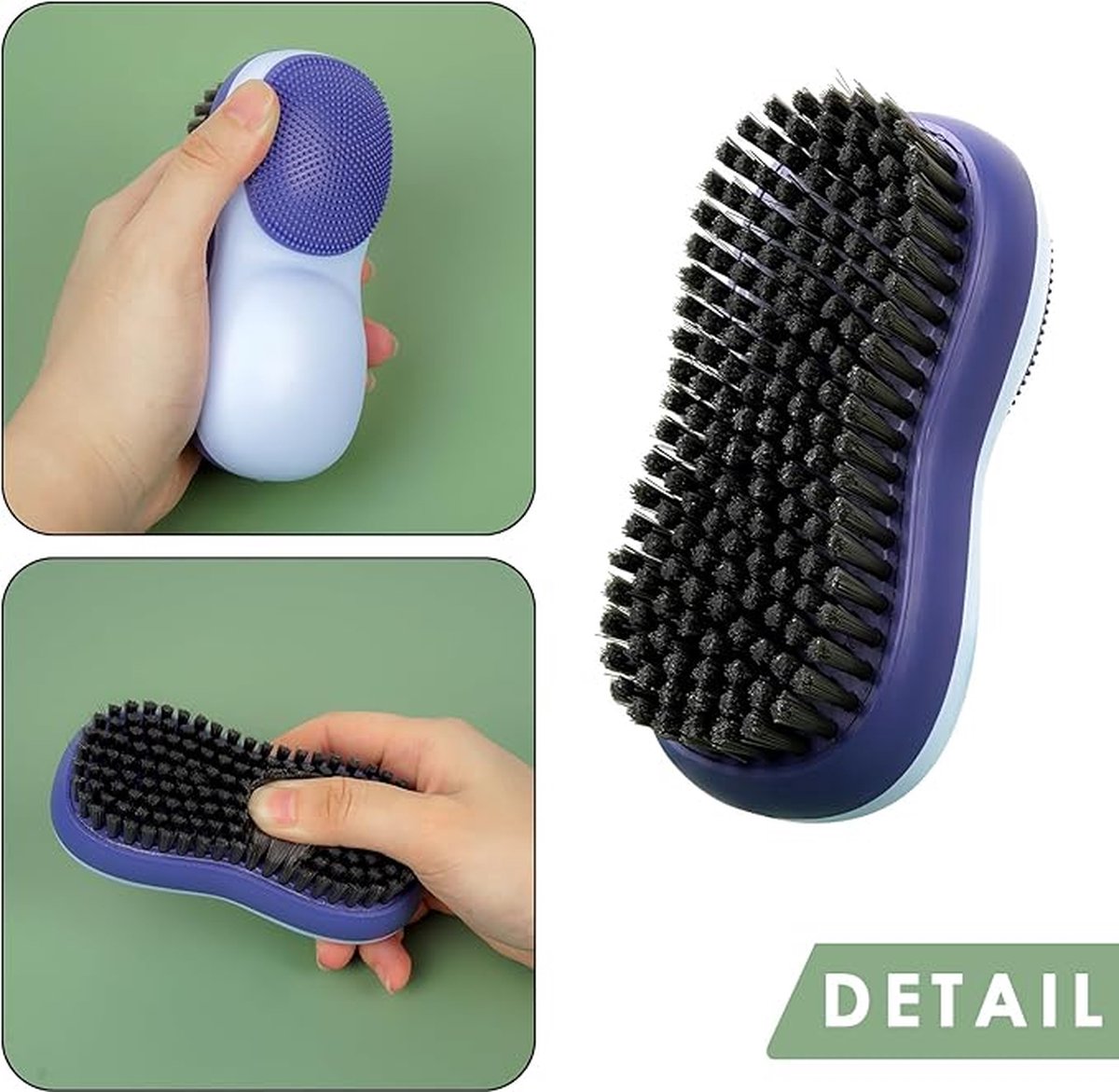 Hand Brush - Cleaning Brush - Cleaning Supplies - Hand Scrubbers - Soft Bristle Cleaning Brush - Scrubbing Brushes - Reusable Washing Brush for Washing Shoes - Multifunctional Cleaning Brush - For Cleaning Bathroom, Kitchen, Scho - Image 2