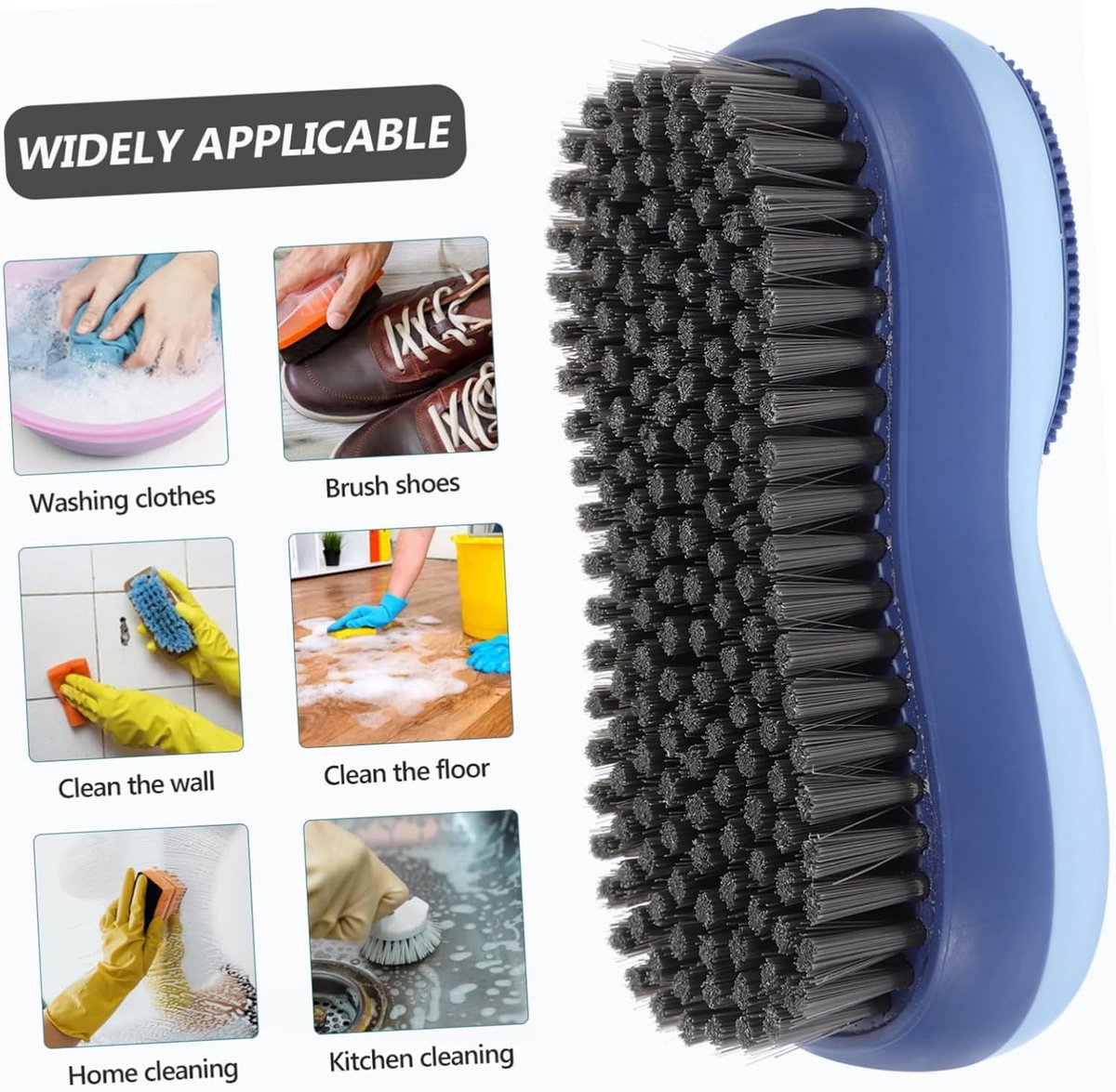 Hand Brush - Cleaning Brush - Cleaning Supplies - Hand Scrubbers - Soft Bristle Cleaning Brush - Scrubbing Brushes - Reusable Washing Brush for Washing Shoes - Multifunctional Cleaning Brush - For Cleaning Bathroom, Kitchen, Scho - Image 5