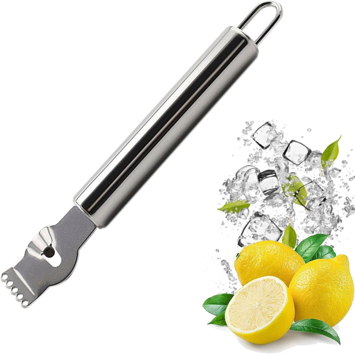Citrus Grater - Multifunctional Lemon Peeler - Portable Grater - Lemon Zester - Citrus Fruit Grater - Orange Grater - Fruit Grater - Peeler - Lemon Zester - For /Apple Orange Citrus Lemon Potato Peeler - Stainless Steel - Image 1