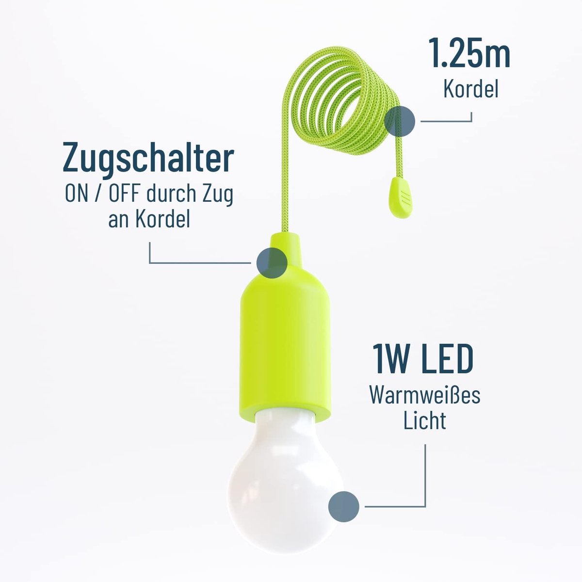 Camping lamp - pull light - Camping - Creative LED Tent Lamp - Portable Camping Lamp - Camplamp - Tent Lighting - Lights - Bright - IPX4 Waterproof - for Outdoor /fishing /Travel /camping /party decoration - Halloween - Christmas - green - Image 3