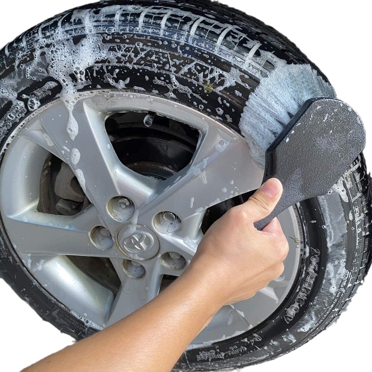 Tire Brush - Tire Brush - Polishing Tires - For Car/Scooter/Motorcycle Tires - Exterior Wheel Brush Tire Cleaner - Remove Contaminants From Your Tires - Black - 1 Piece - Image 4
