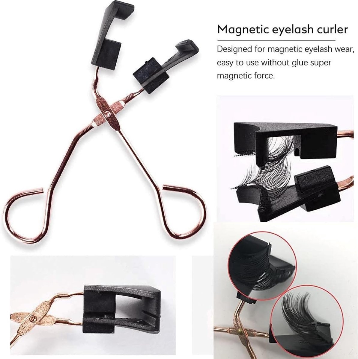 Magnetic False Eyelashes - False Eyelashes - With Clip - Reusable Magnetic Eyelash Set - False Eyelashes - Eye Makeup Lashes - 3D Magnetic Eyelashes - Long-lasting/Reusable - Magnetic Eyelashes - Natural Look - No Glue - Eyelash Extensions - Image 4