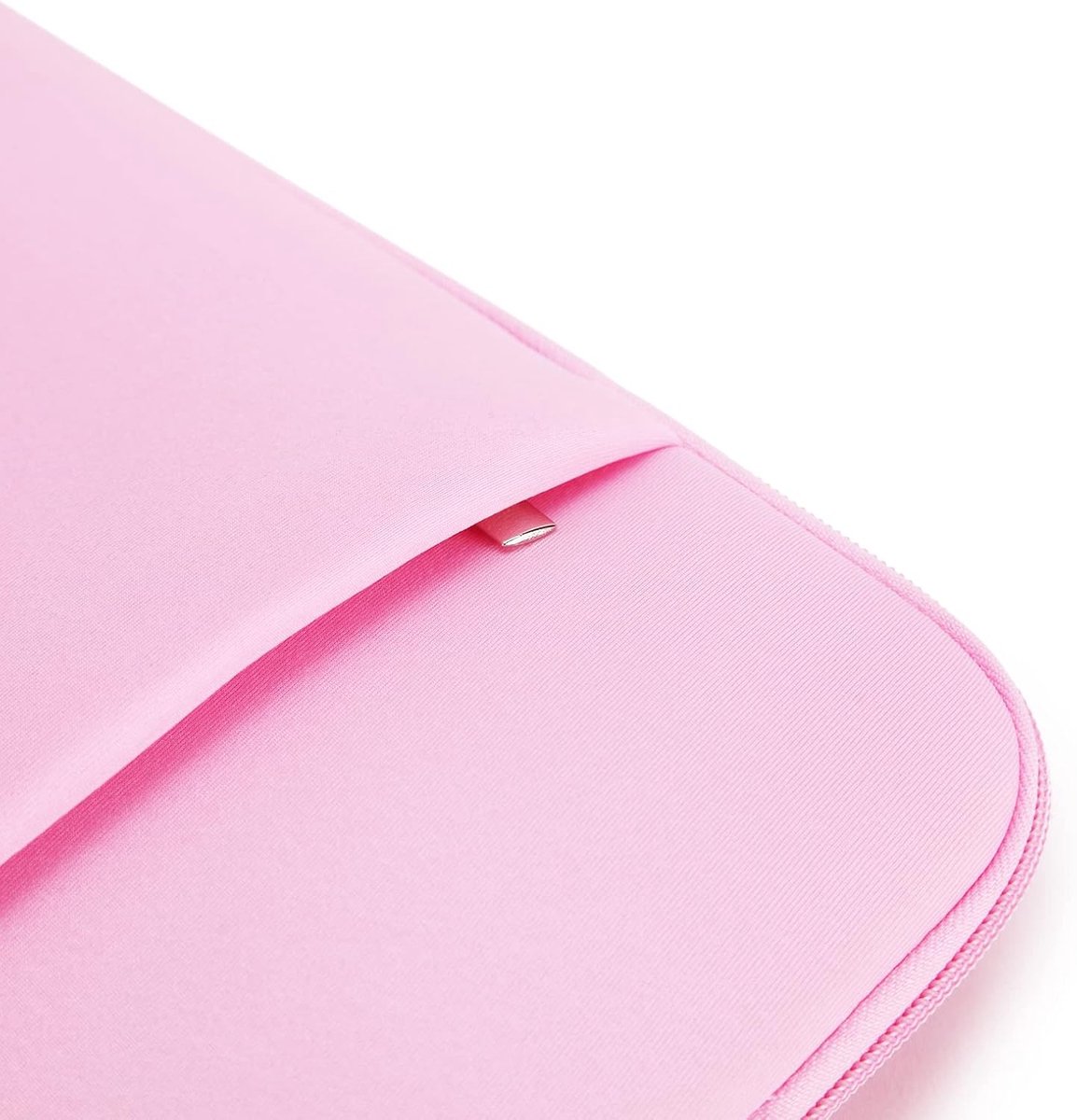 Laptop Case / Sleeve - 15.6 Inch - 2-Piece Extra Compartment - Laptop Sleeve with Pouch - Women's / Men's Laptop Bag - Macbook Case with Zipper - Laptop Sleeve - Laptop Case - Laptop Cover - Pink - Shockproof - Scratchproof - Durable - Image 3