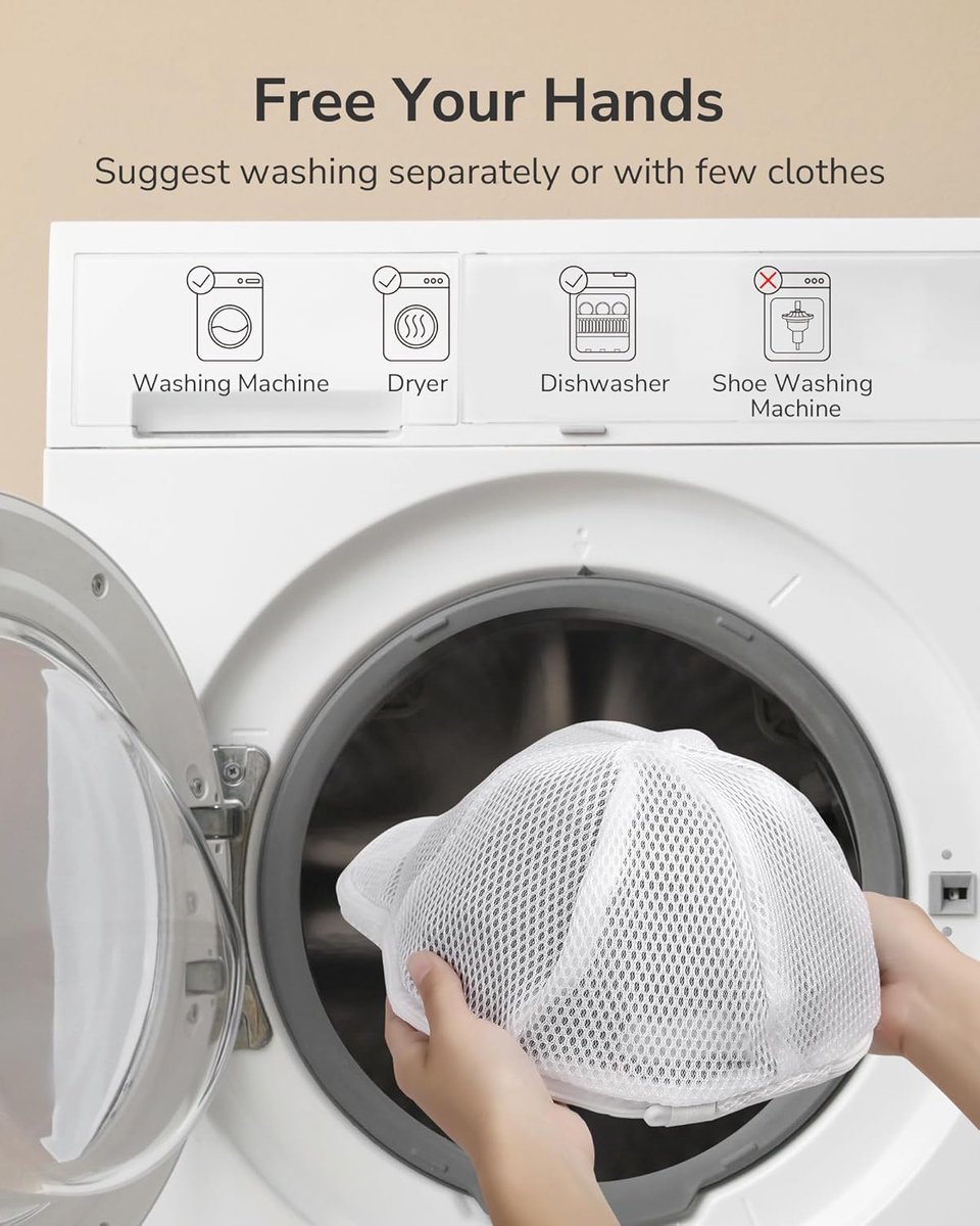Cap Washer - Cap Washer With Holder And Mesh Bags - Cap Holder - Cap Washing - With Zipper - Cap Washer - Cap Cleaner - Ladies & Gentlemen's Caps - Baseball Cap - Cap - Cap - Cap Washing Holder - Keep Your Cap Clean And In Shape - For Every Cap - Image 4