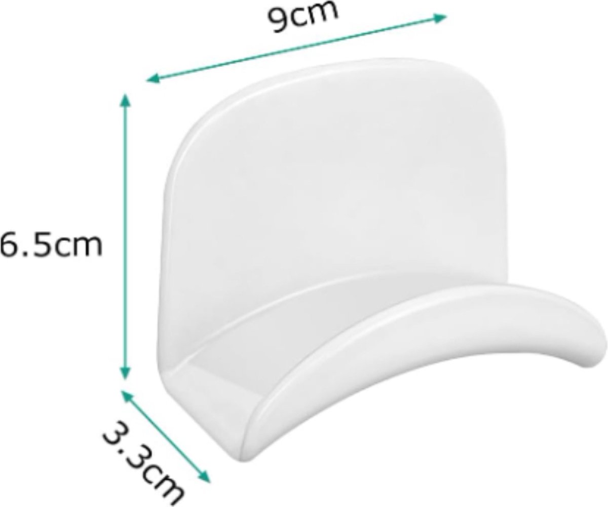 Headset Holder - 2-Piece Headphone Hook - Headset Stand - Universal Headphone Hook - Gaming Headset Stand - Headphone Hook Wall Mount - For Most Gaming Headphone Controllers - White+Black - Image 5