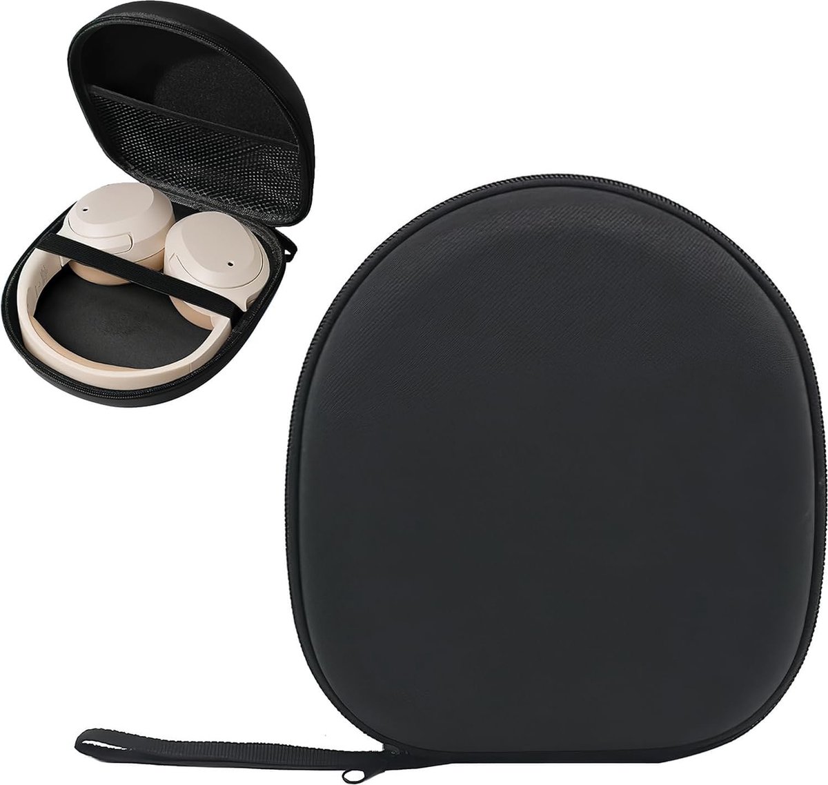 Headphone Case - Hard Protective Case - Headphone Case - Headphone Case - Headphone Cover - Protective Case - Carrying Case - On-Ear/Over-Ear - Waterproof - Shockproof - For Most Brands/Bluetooth/HiFi/Wired Headphones/Gaming Headset - Black - Image 1