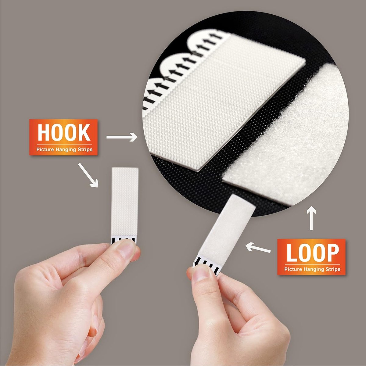 Strong Self-Adhesive Double-Sided Velcro - 24-Pair - Self-Adhesive Hook - Photo Frame - Photo Frame Hooks - Self-Adhesive Velcro - Hanging Hook - Wall Mount - Wall Hooks - Picture Hooks - Self-Adhesive Strips for Frame Hanging on the Wall - Image 4