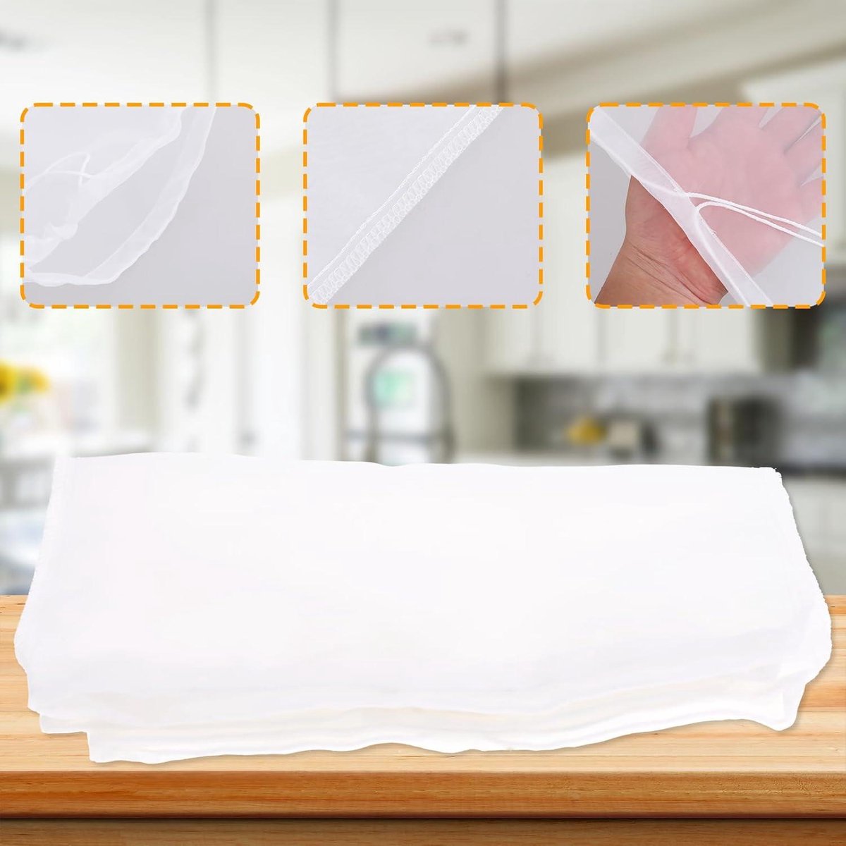 6 Pieces Nut Milk Bag for Straining 12