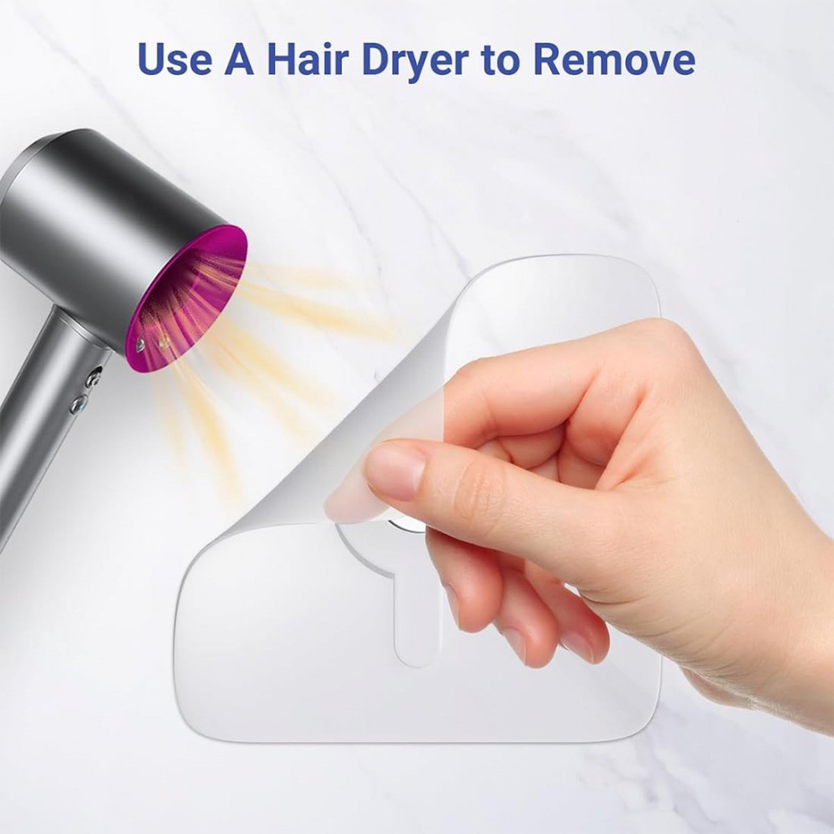 Self-Adhesive Nails - 10 Pieces - Adhesive Stick-on Nails - Hanging System - Towel Hook - Stick-on Hooks - Adhesive Screw - Picture Hanger - Flat Head - No Drilling Required - High Load Capacity - Wall Hooks - Hook - Image 4