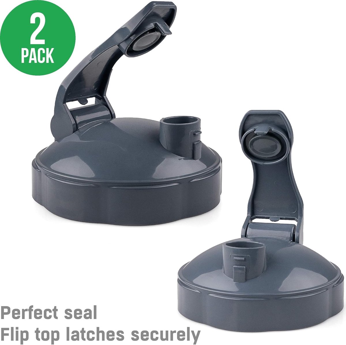 Flip Top To-Go Lid - 2 Pieces - Resealable Cup Lids - Replacement Parts Suitable for 600w and 900w Nutribullet Blender 32/24/18oz Cups Cup Lids - With Rubber Gasket - Seal - For On the Go - Image 4