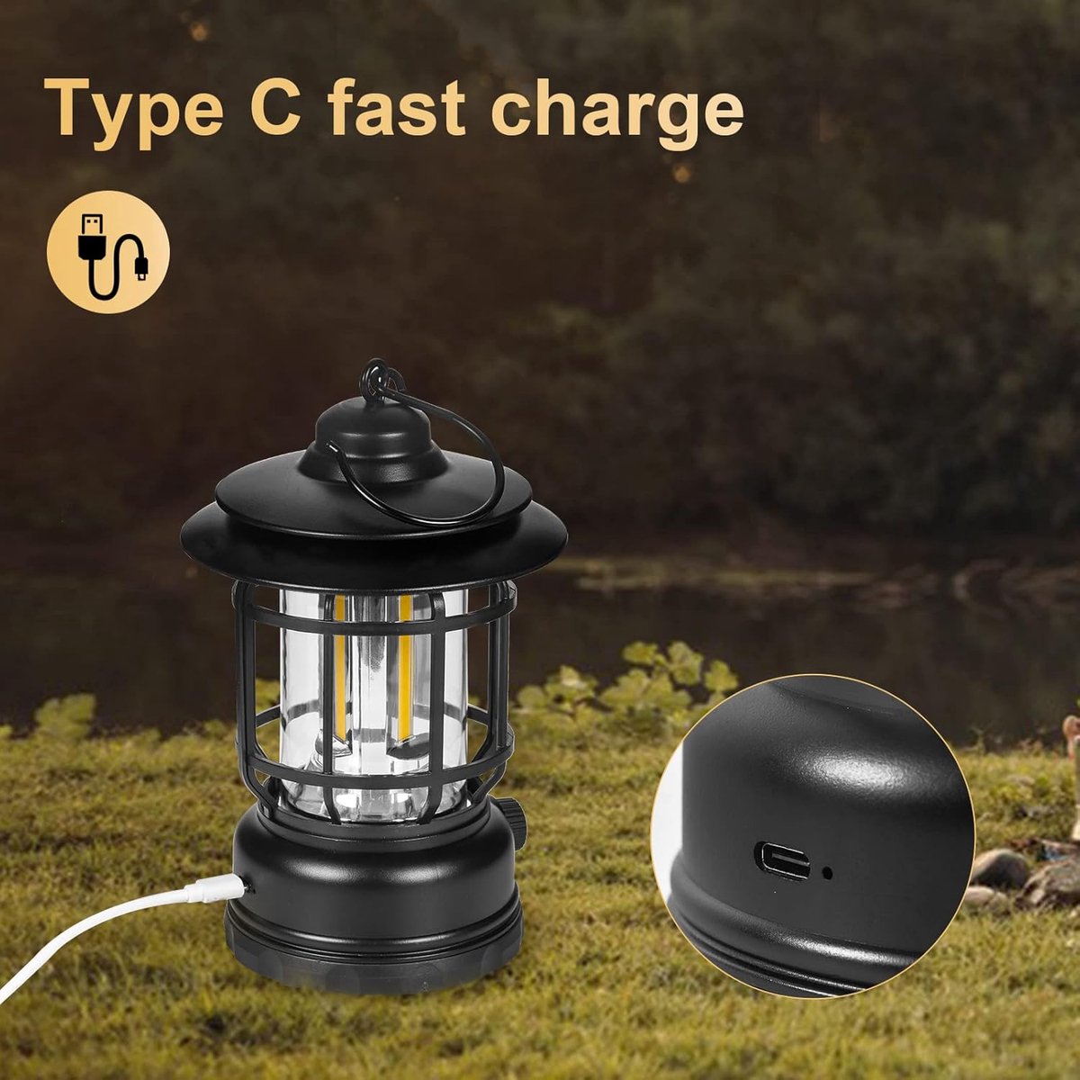 Camping Lamp - Camping - Professional Adjustable LED Tent Lamp - Portable Camping Lamp - Camp Lamp - Tent Lighting - Lights - IPX4 Waterproof - Strong Light - Bright - Rechargeable - for camping / fishing / garden / hiking - Image 3