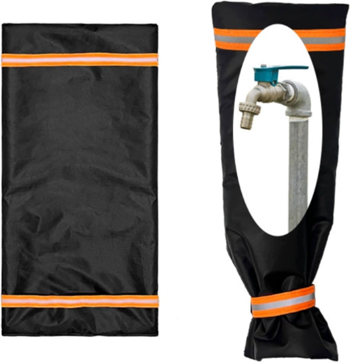 Frost Protection Cover for Faucet - Universal Frost Protection Cover - Faucet Freeze Cover - Outdoor Faucet Covers for Winter - Frost Protection - Reusable Garden Spigot Cover - Antifreeze Long Water Insulated - Black - 1 Piece - Image 1