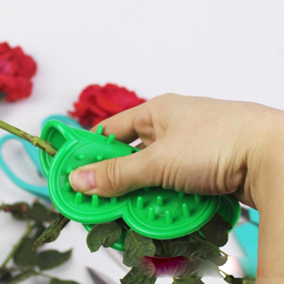 Flower Cutter - Professional flower thorn stripping - Portable Flower Knife - Efficient practical Flower Cutter - Flower Care - for handy gardening and floral work - green - Image 2