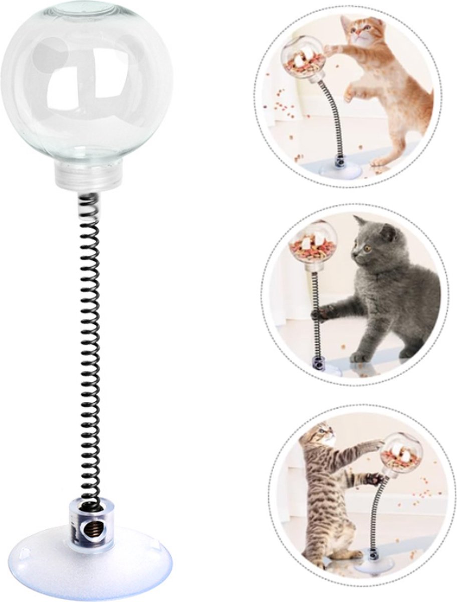 Cat Toys - Food Dispenser - Interactive Puppy Food Training - Training Ball - Learning Play Ball - Treat Ball - Cat Treat Dispenser Toy - Automatic Cat Feeder - Toy with Treat Ball - Safe Interactive Cat Food Toy - Image 1