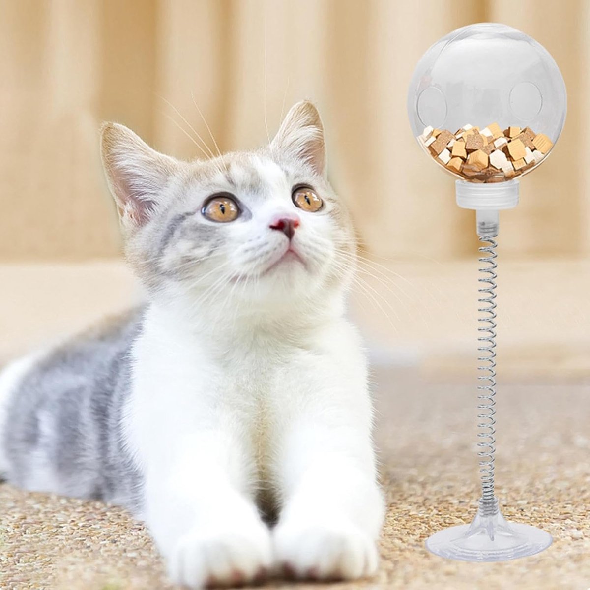 Cat Toys - Food Dispenser - Interactive Puppy Food Training - Training Ball - Learning Play Ball - Treat Ball - Cat Treat Dispenser Toy - Automatic Cat Feeder - Toy with Treat Ball - Safe Interactive Cat Food Toy - Image 3