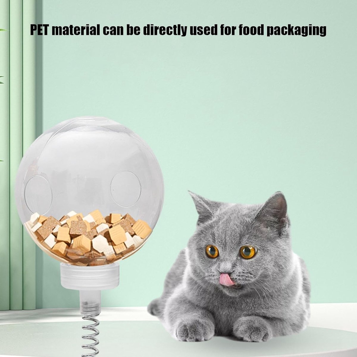 Cat Toys - Food Dispenser - Interactive Puppy Food Training - Training Ball - Learning Play Ball - Treat Ball - Cat Treat Dispenser Toy - Automatic Cat Feeder - Toy with Treat Ball - Safe Interactive Cat Food Toy - Image 4