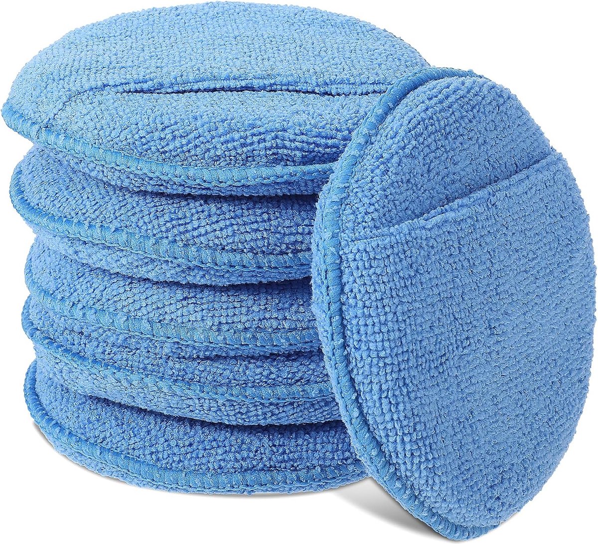 Polishing Sponge - Car Polishing Pads - Car Cleaning Sponges Polishing Pads - For Car Care - Polish Foam Applicator Pads - 6 Pieces ø 125mm - For Cars, Trucks, Boats, Cleaning and Fine Polishing - Image 1