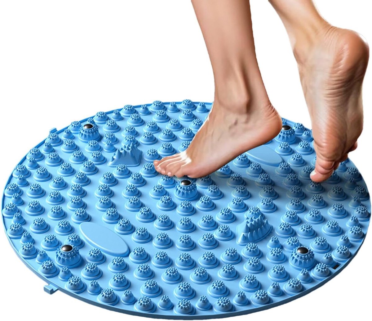 Acupressure Mat - Massage Mat - Stimulates Blood Circulation - Acupressure Improves Blood Circulation - Foot Massage Mat - Foot Relief Massage Mat - Reflexology Mat - Portable Acupoint Mat for Feet - Blue - Image 1