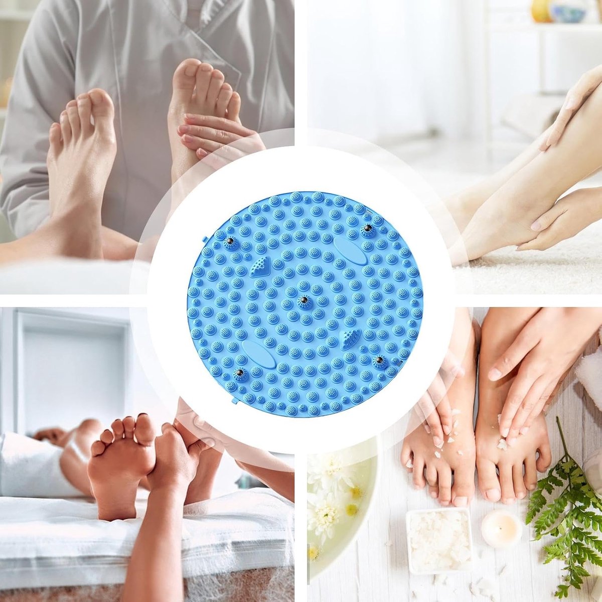 Acupressure Mat - Massage Mat - Stimulates Blood Circulation - Acupressure Improves Blood Circulation - Foot Massage Mat - Foot Relief Massage Mat - Reflexology Mat - Portable Acupoint Mat for Feet - Blue - Image 4