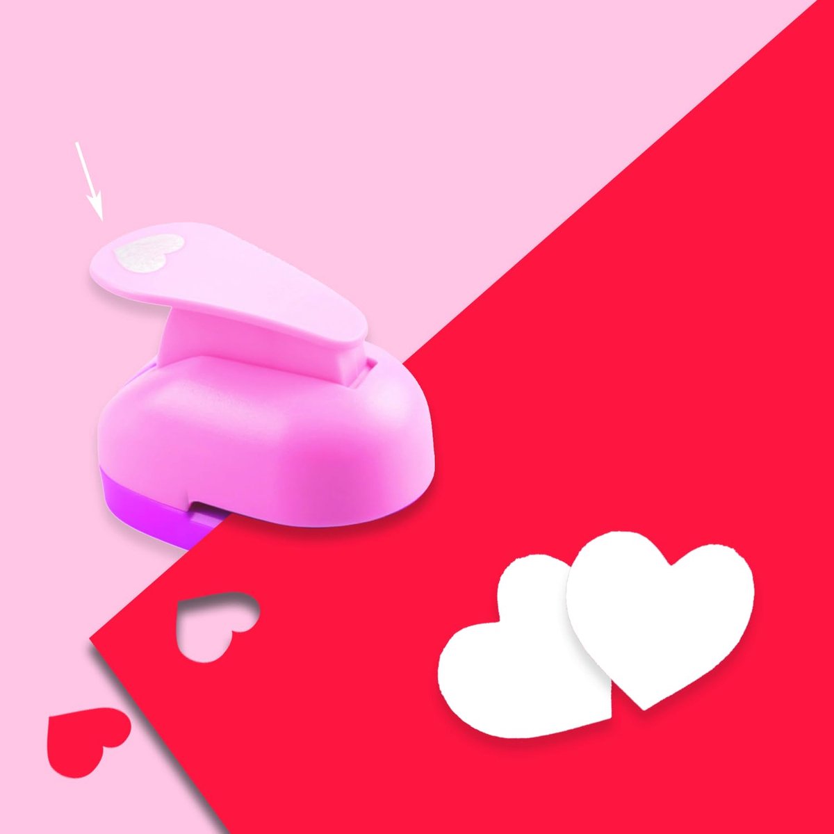 Creative Punch - Heart-shaped - Heart-shaped Punch - Mini Paper Punch - DIY Gift Card Punch - Handmade Paper - Cut Card - for children and adults - Image 3