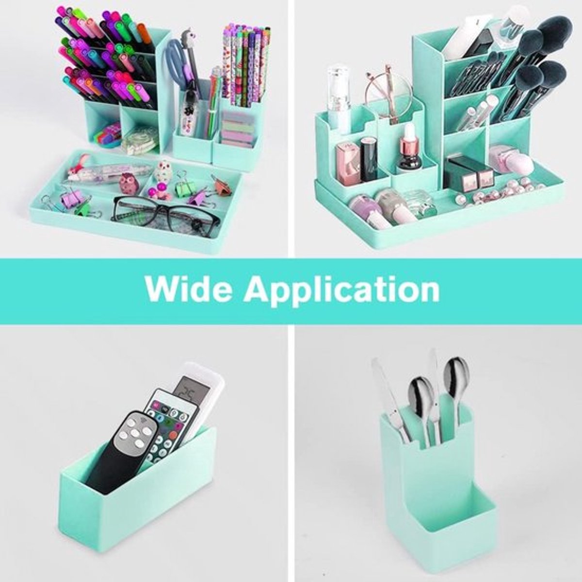 Pen Tray - 13 Compartments - Pen Holder - Desk Organizer - Pen Trays - Desk Organizer - Pen Case - Plastic - Removable - Storage System - Letter Tray - Desk Accessories - Vegetable - Image 5