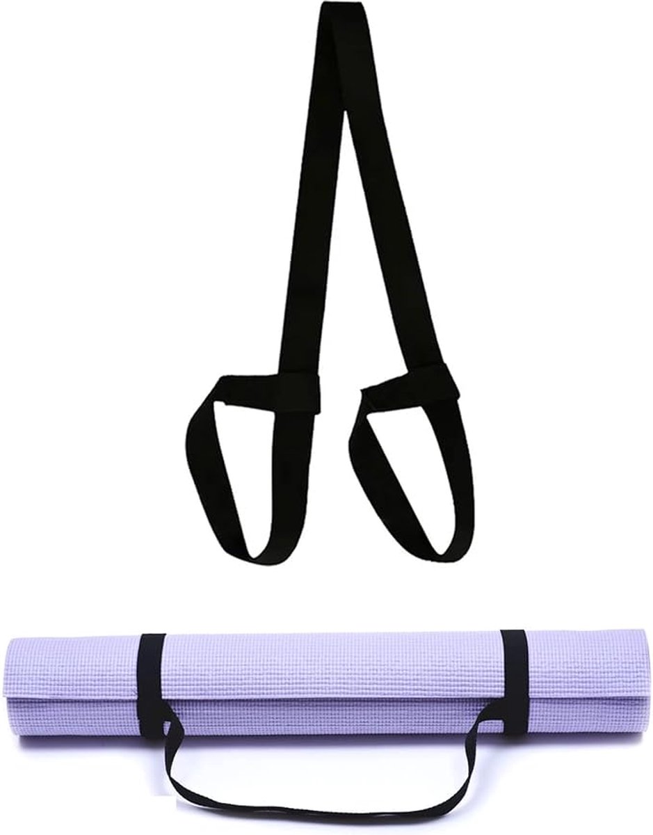 Yoga Strap - Yoga Belt - Yoga Strap - Carrying Strap - Strap For Yoga Mat - Yoga Mat Carrying Strap - Strap For Yoga Mat - For Extra Thick Mat -Workout Gear - For All Mats - Adjustable - Black - Image 2