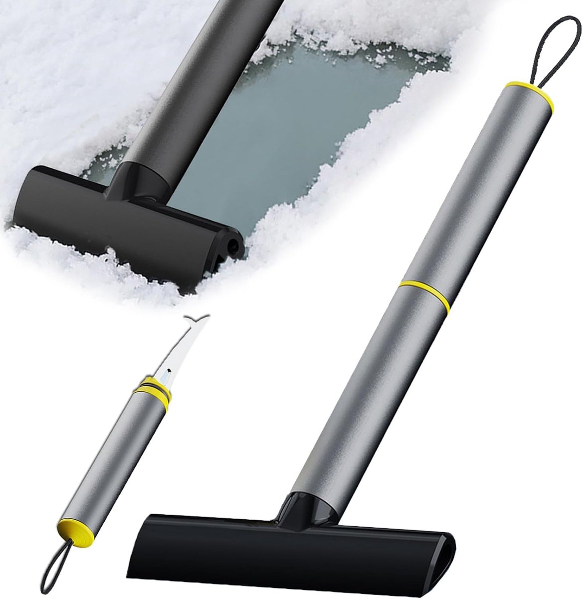 Ice Scraper - Ice Scraper For Car - Stone Tire Pick - Snow Blower - Ice Scraper With Handle - Window Scraper - Car Accessories - Scraper - For Defrosting, Removing Water And Removing Ice - 2 Pieces - Image 1