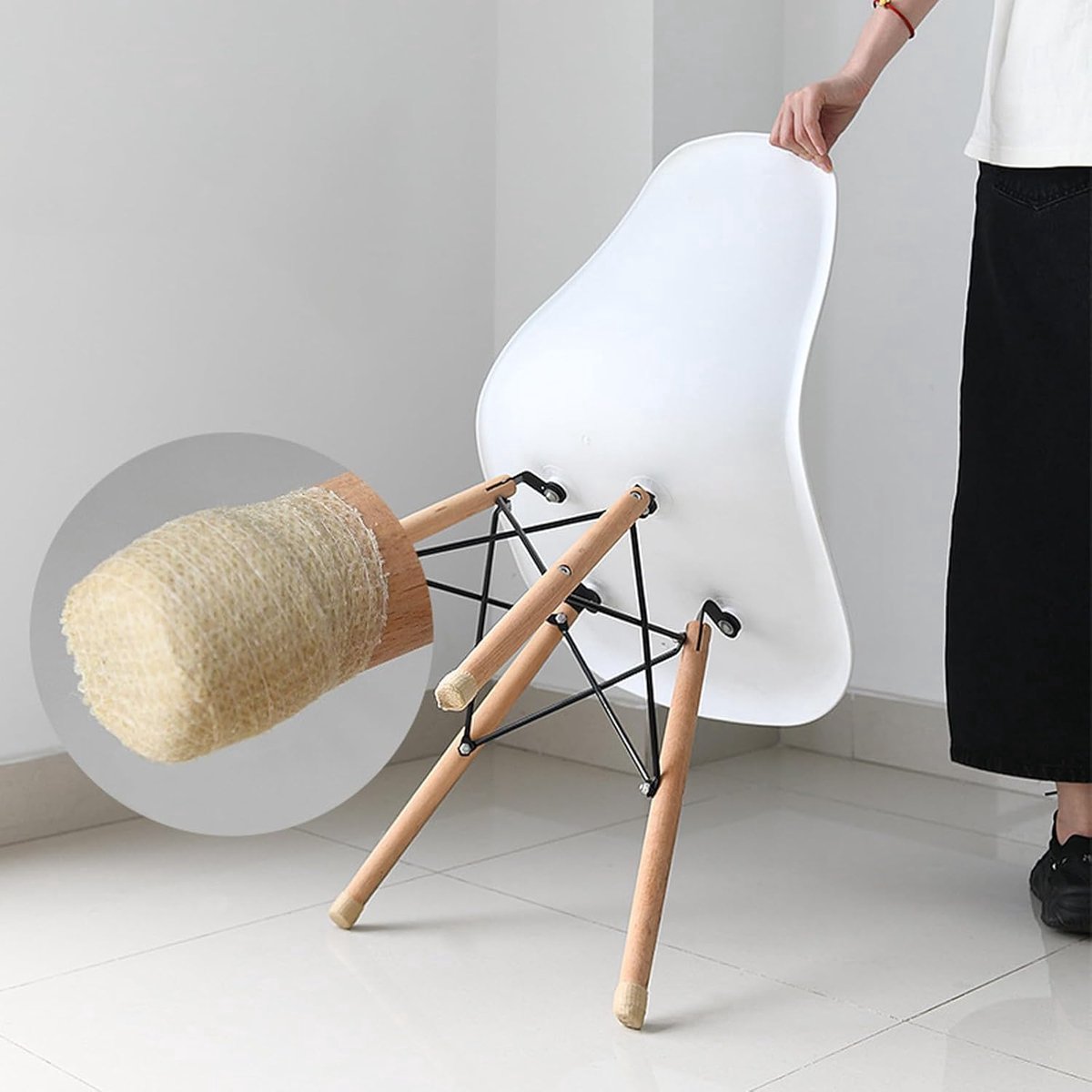 8 Rolls Chair Leg Protectors - 2.5cm × 4.5m - Chair Leg Protective Tape - Chair Leg Caps - Self-Adhesive Felt Covers - Waterproof Anti-Slip Tape - Chair Anti-Slip - Anti-Slip Chair Leg - Floor Protector - Table Coaster - Chair Leg Protectors - Image 4