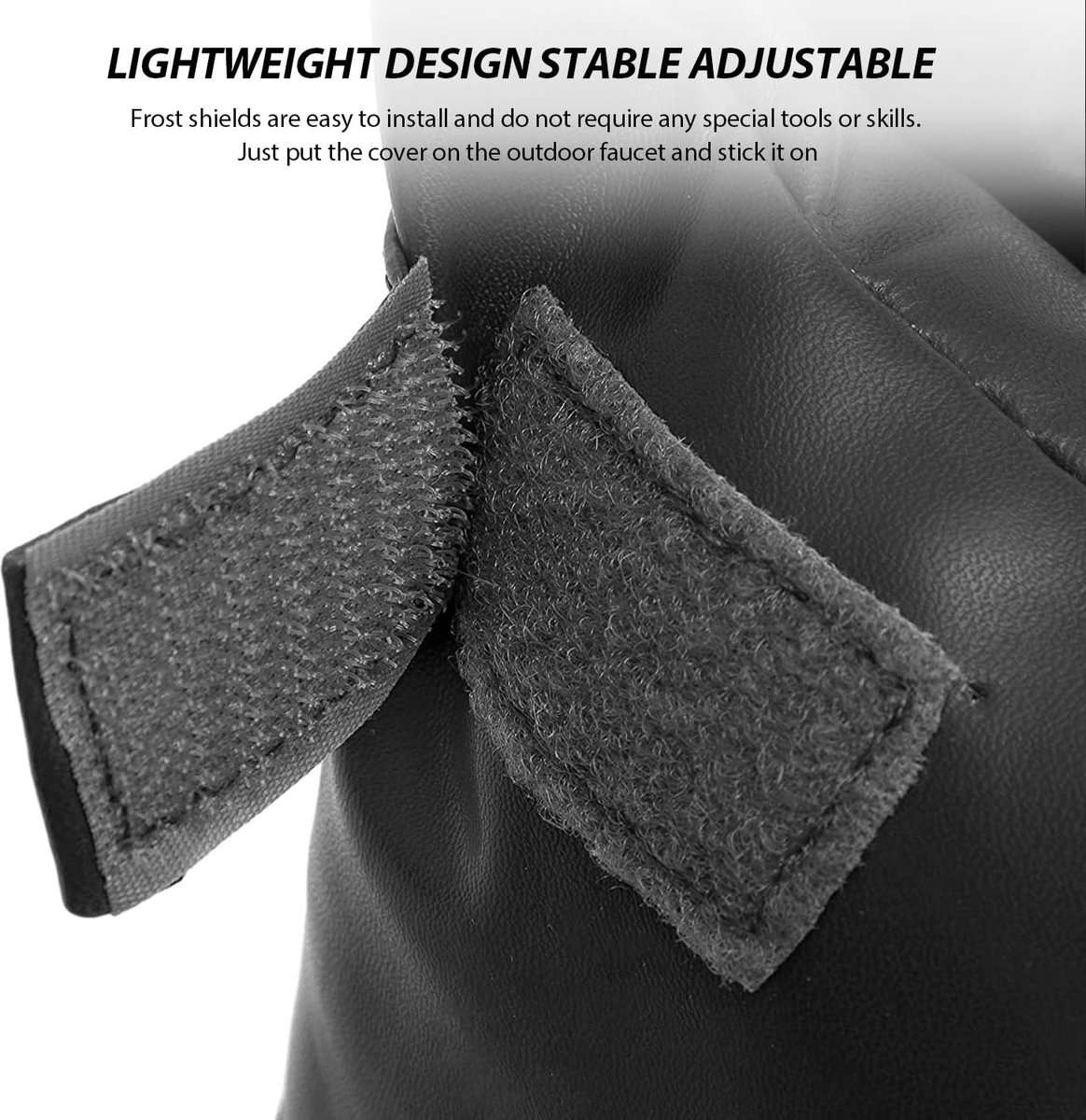Frost Protection Cover - Frost Protection - Tap Freeze Cover - Outdoor Tap Cover - Outdoor Tap Cover - Anti-frost - Anti-freeze - Frost Cover - 26 x 18 Cm - Black - 1 Piece - Image 1