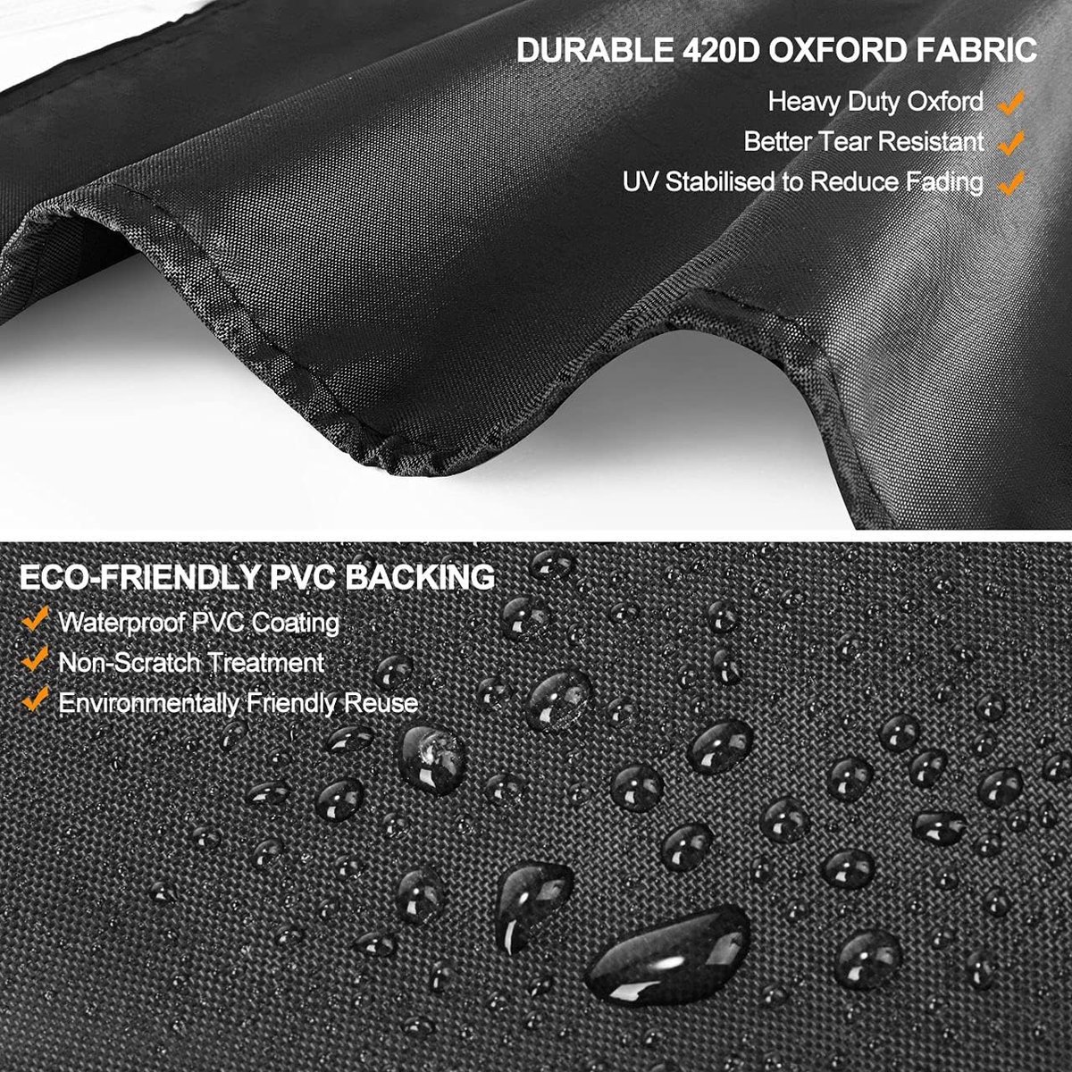 Parasol Cover - 190×50×30cm - Standing Parasol - Sturdy & Durable - Waterproof Parasol Cover 600D - With Zipper, Drawstring and Storage Pouch - Waterproof / Dustproof / Weatherproof - Khaki - For Cantilever Parasol and Standing Parasol - Image 5